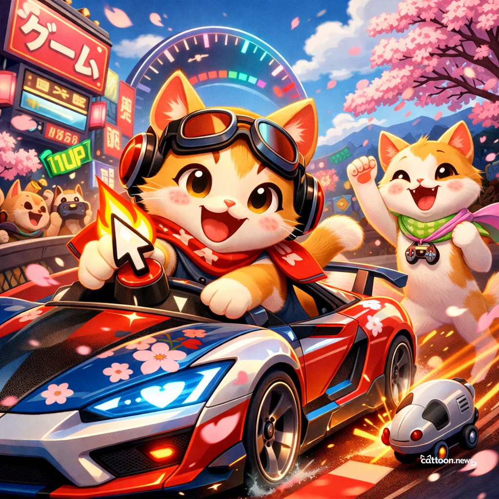 Japan Goes Zoom! Humans Race, Cats Watch in Awe - Cheerful Cat