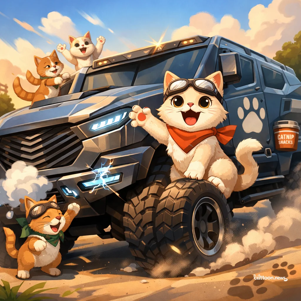 Humans Build a Fortress on Wheels—Cats Are Impressed! - Cheerful Cat