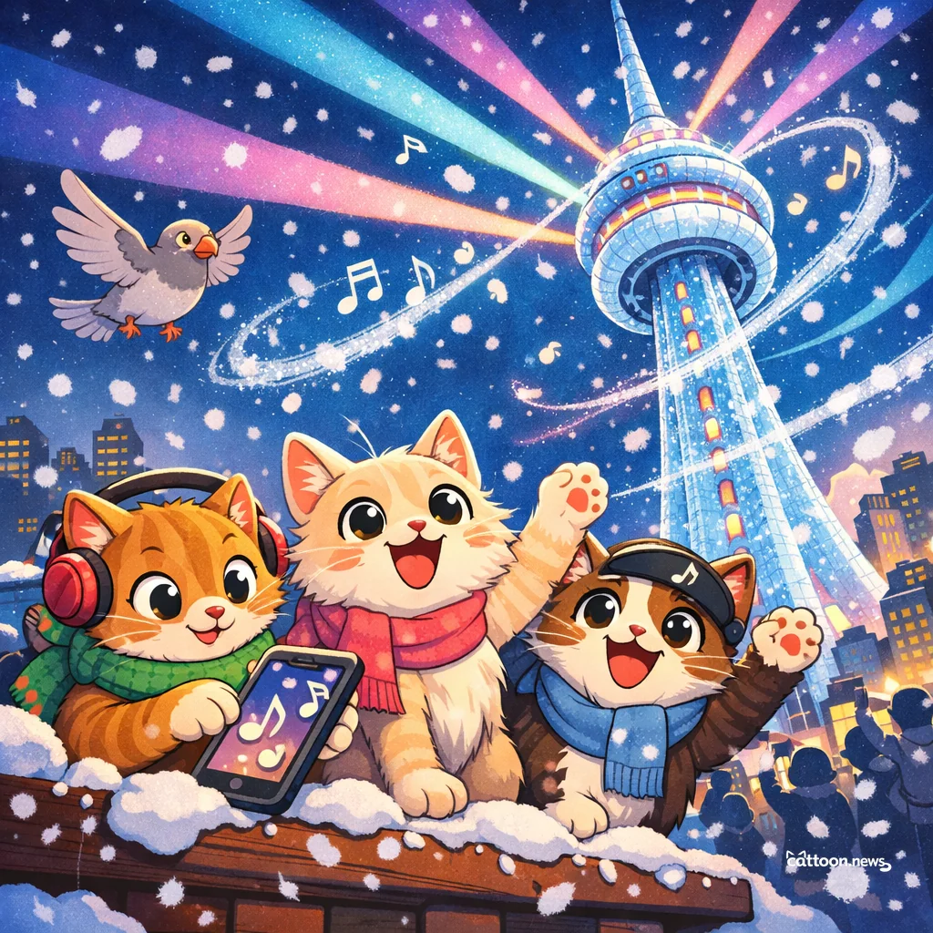 Drake Freezes CN Tower—Kitties Say, So Cool! - Cheerful Cat