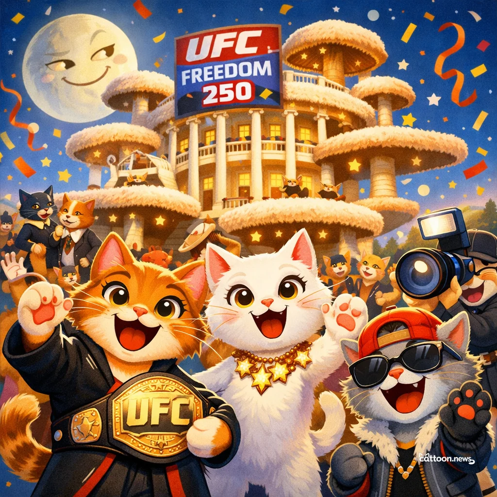 Stars, Fights, and Fancy Paws: UFC at the White House! - Cheerful Cat
