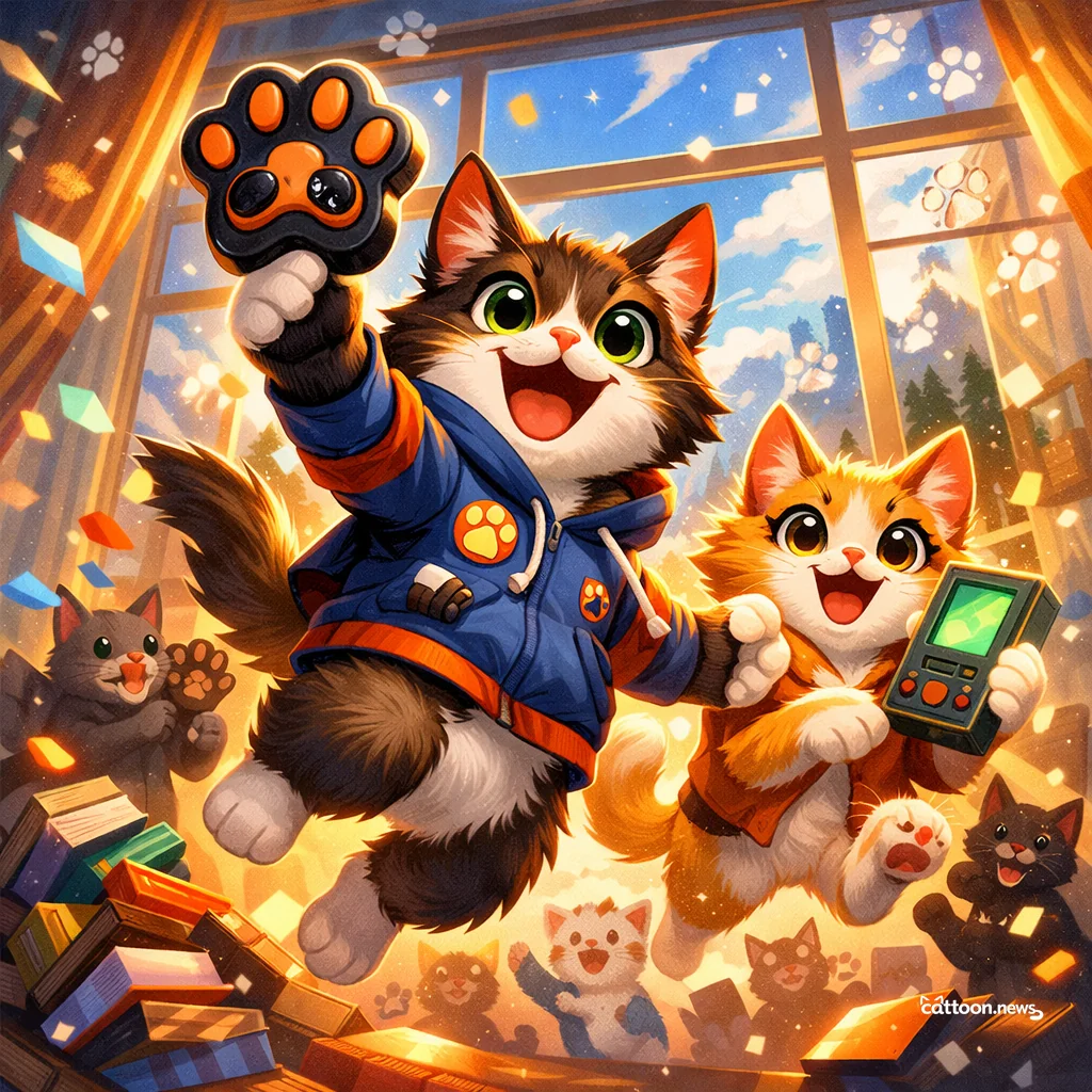 One Human, One Game, Big Win—Cats Are Impressed! - Cheerful Cat