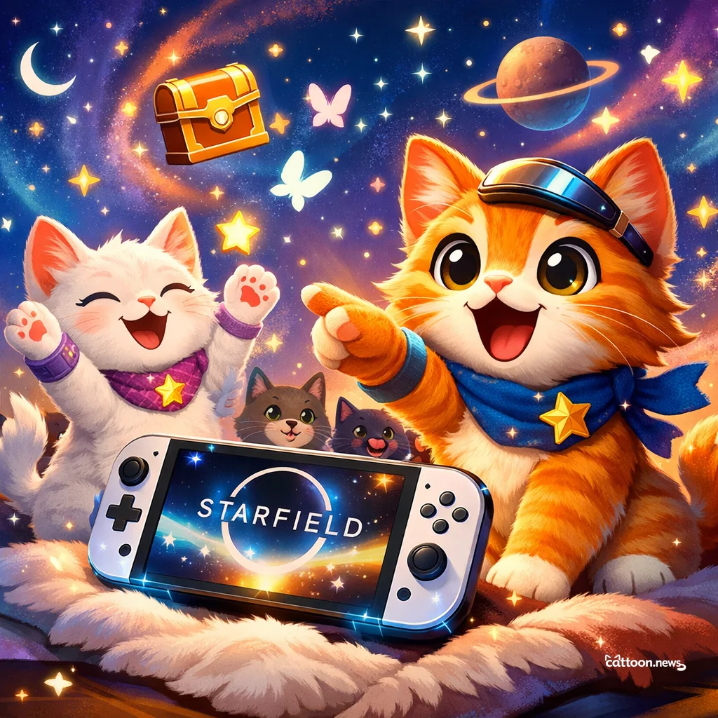 Starfield Zooms to Switch 2—Paws Up for Space Fun! - Cheerful Cat
