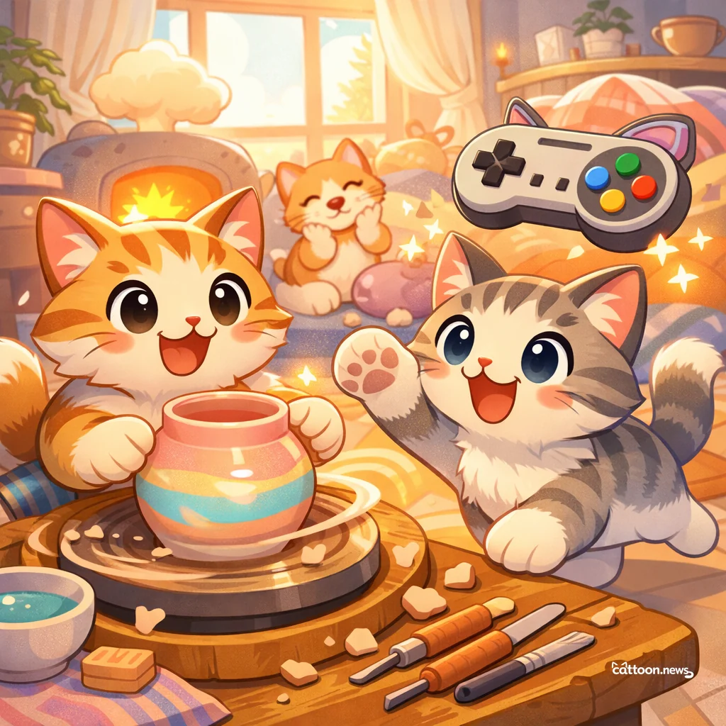 April’s Game Picks: Paws Up for Pottery & Pixel Quests! - Cheerful Cat