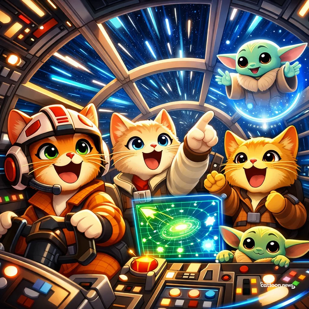 Millennium Falcon Ride Glows Up—Grogu Steals the Show! - Cheerful Cat