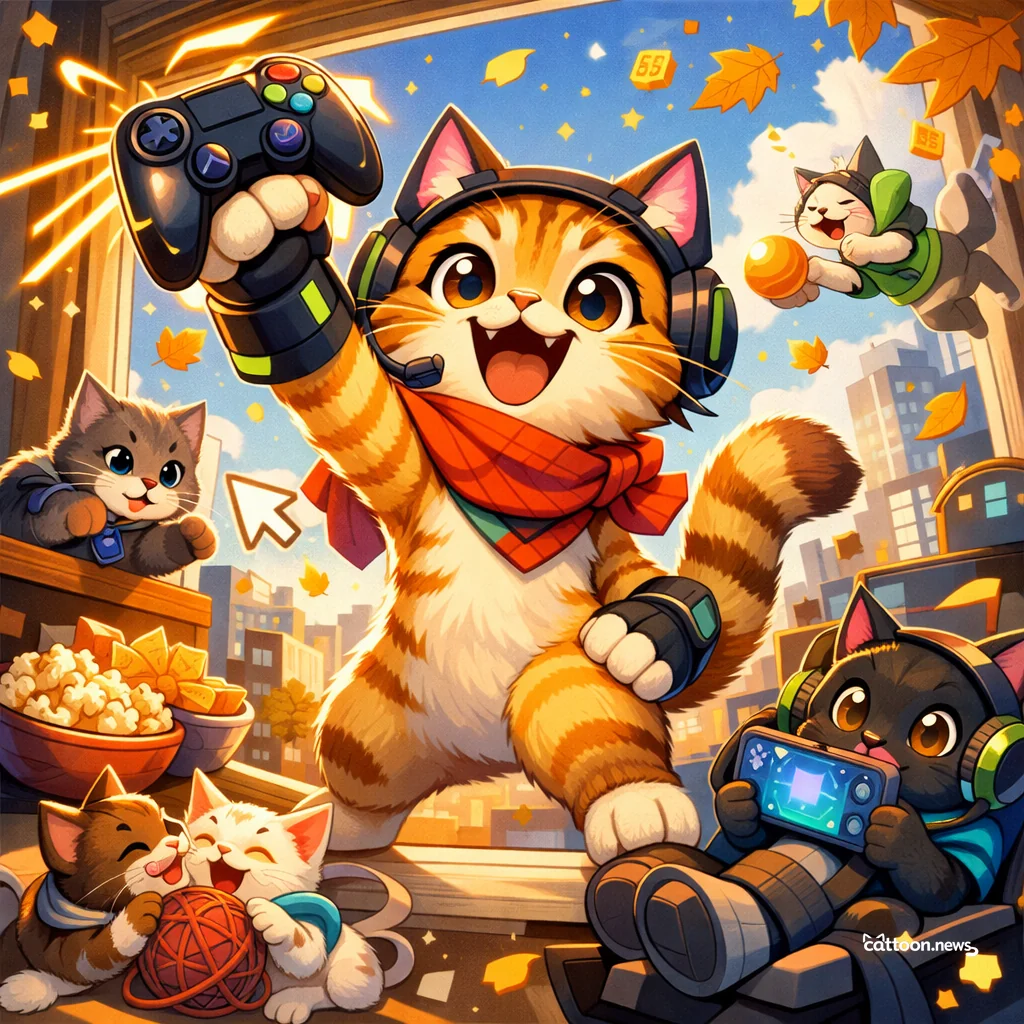 Fall’s Game Bonanza: Even Cats Are Curious!