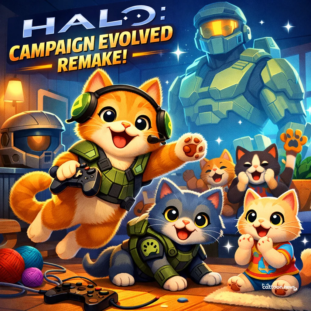 Halo Gets a Purr-fect Glow-Up—Cats Approve! - Cheerful Cat