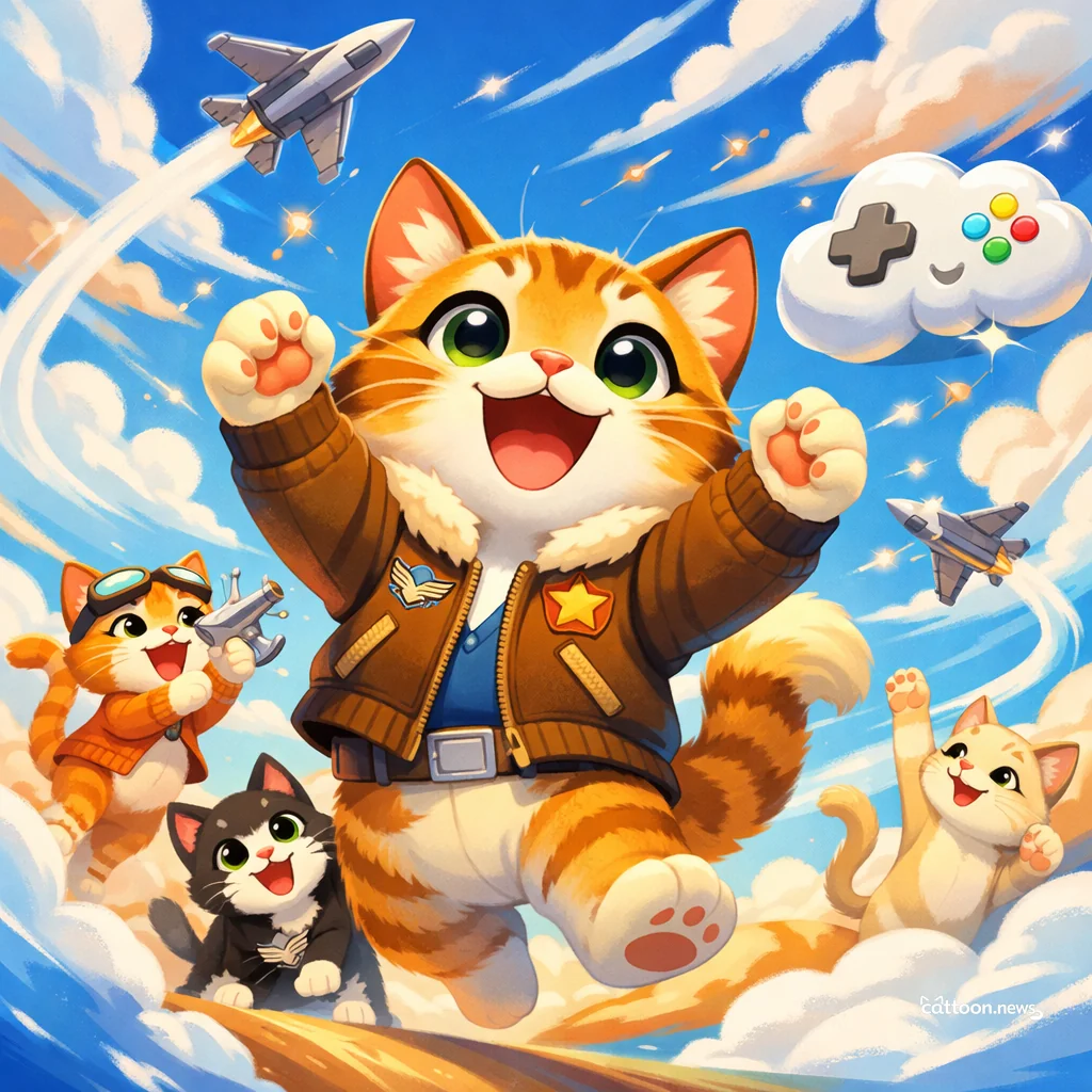 Humans Soar High—Cats Watch Ace Combat 8’s Big Launch!