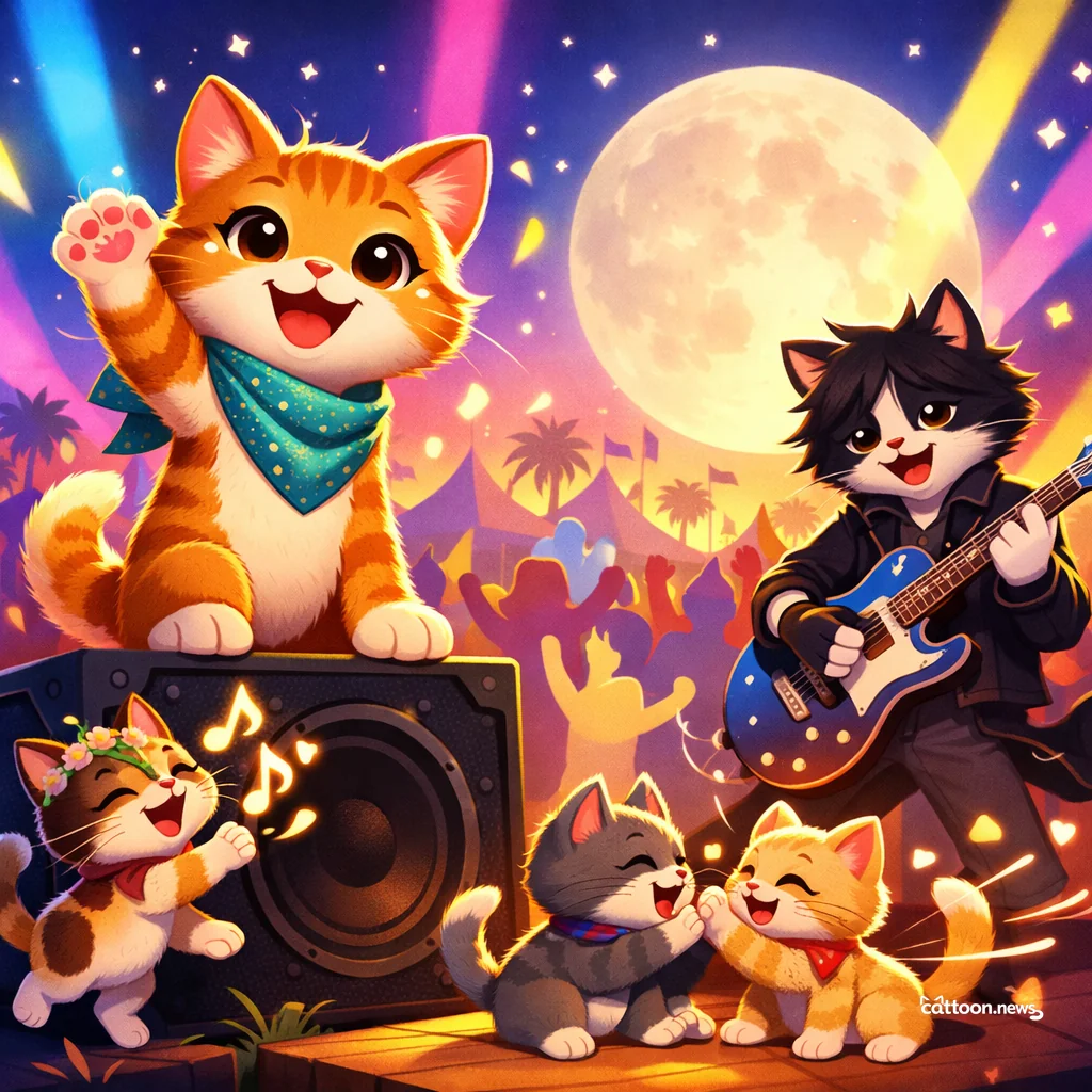 Coachella’s Purrfect Day 2: Furry Fans Approve! - Cheerful Cat