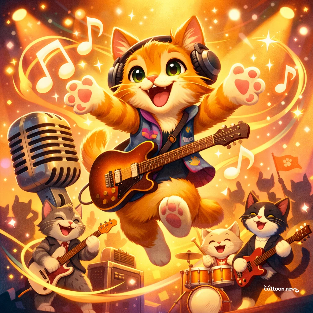 Purrs and Melodies: Furry Fans Salute James Valentine - Cheerful Cat