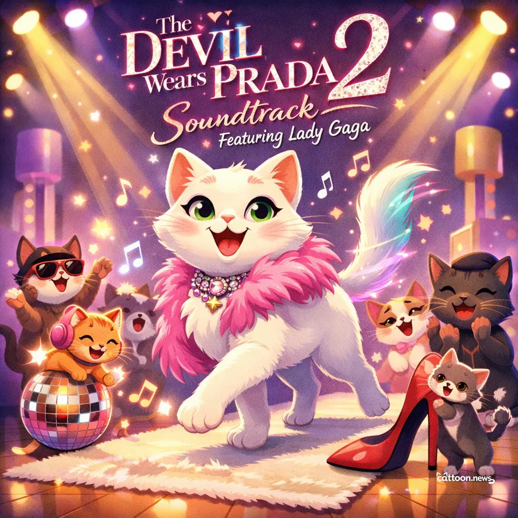 Paws Up! Lady Gaga Joins ‘Prada 2’ Soundtrack Glam Bash - Cheerful Cat