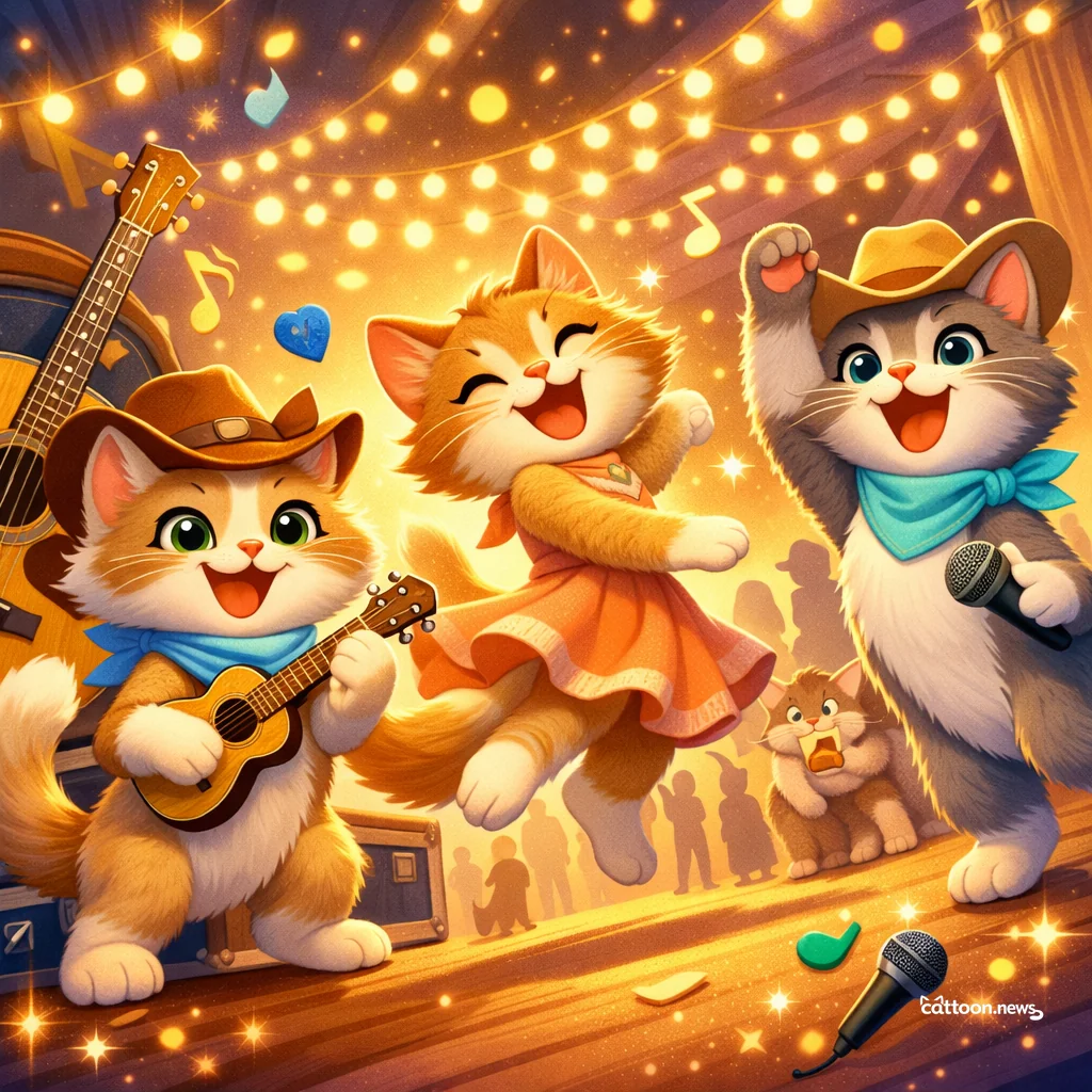 Cats Sneak Behind Scenes at Country’s Biggest Night! - Cheerful Cat
