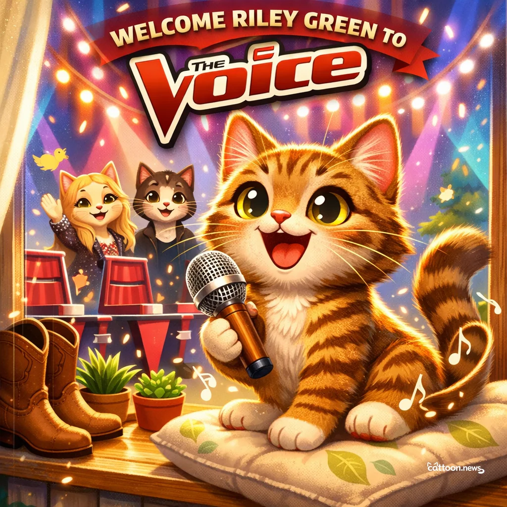 Riley Green Joins ‘The Voice’—Country Meows Welcome! - Cheerful Cat