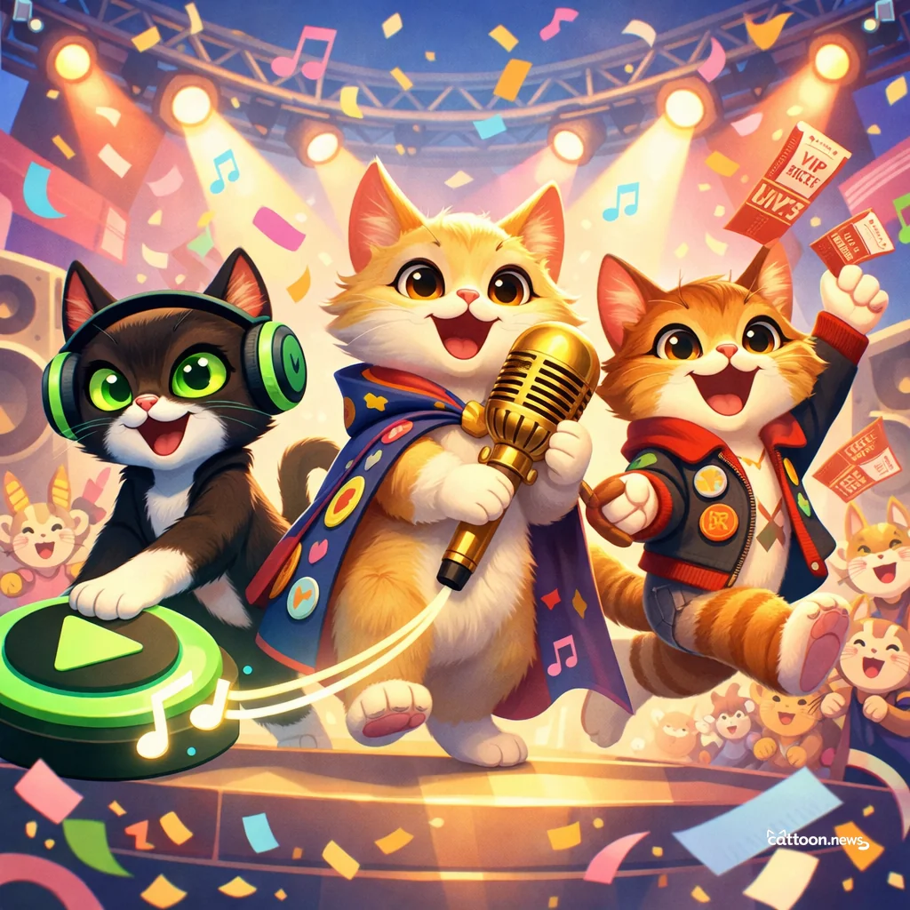 Purrs and Profits: Music Biz Hits a High Note! - Cheerful Cat
