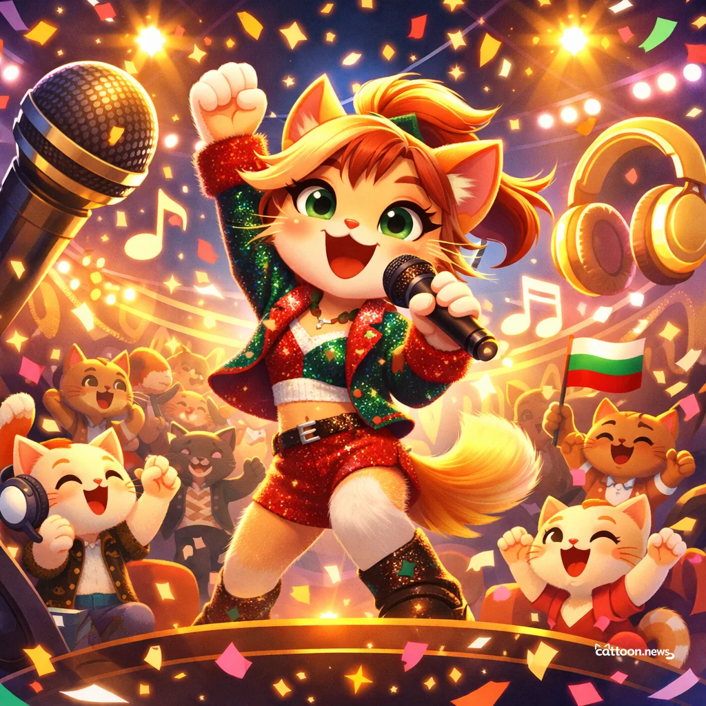 Bulgaria Purrrs with Joy as Dara Dazzles Eurovision! - Cheerful Cat