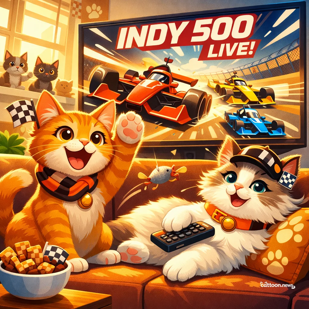 Indy 500 Roars Back—Even Couch Cats Are Watching! - Cheerful Cat