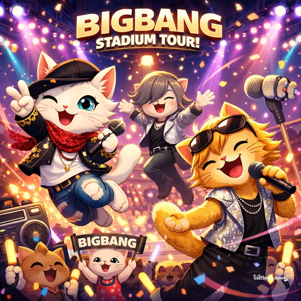 BIGBANG’s Comeback: Paws Up for Stadium Purrformances! - Cheerful Cat