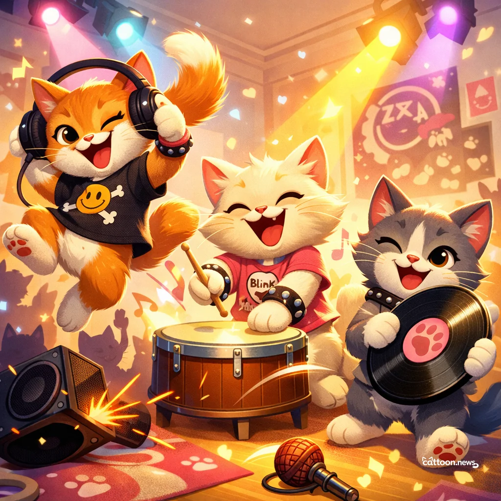 Blink-182 Turns Up the Fun—Cat Ears Perk Up! - Cheerful Cat