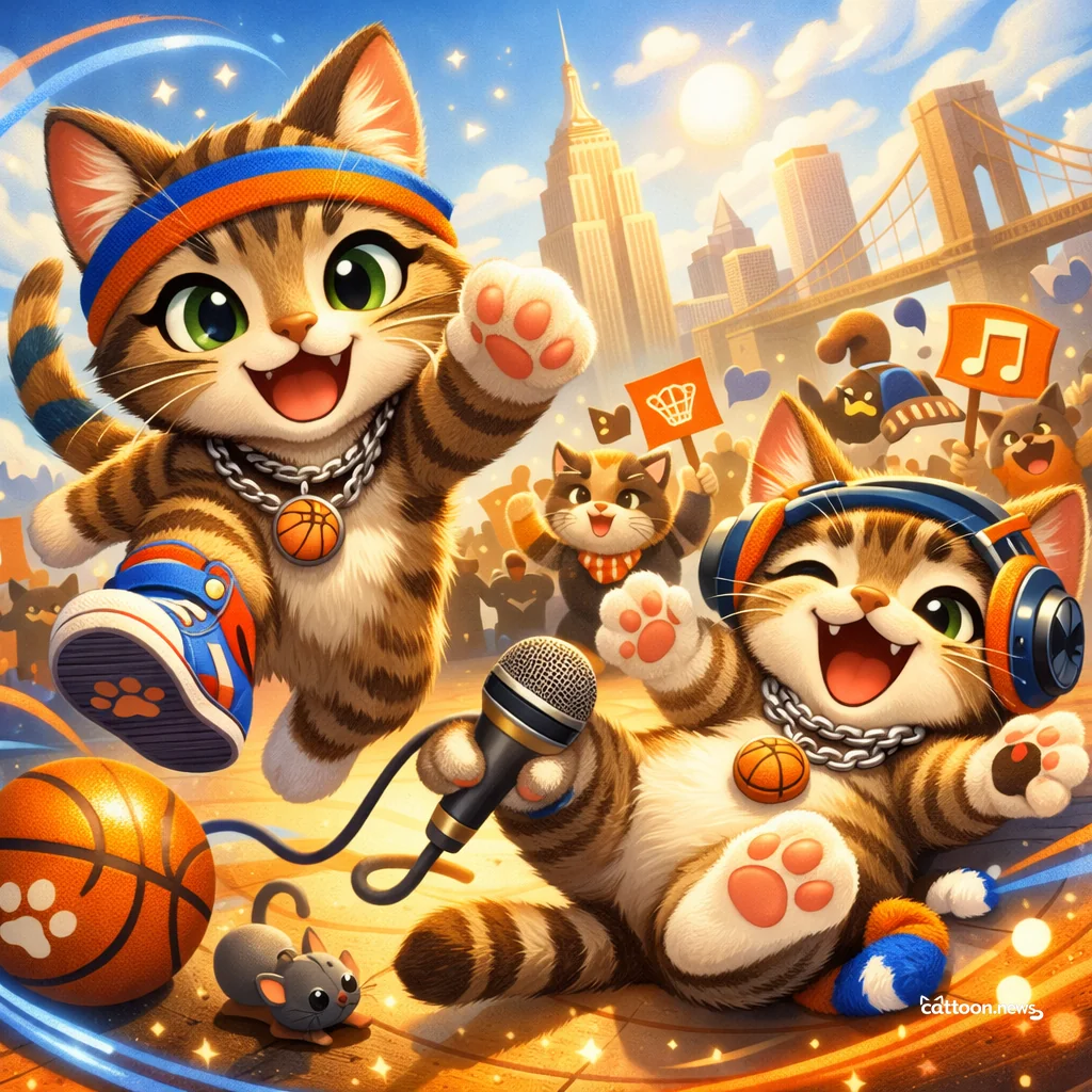 Knicks Remix Drops—Even Cats Are Dancing! - Cheerful Cat