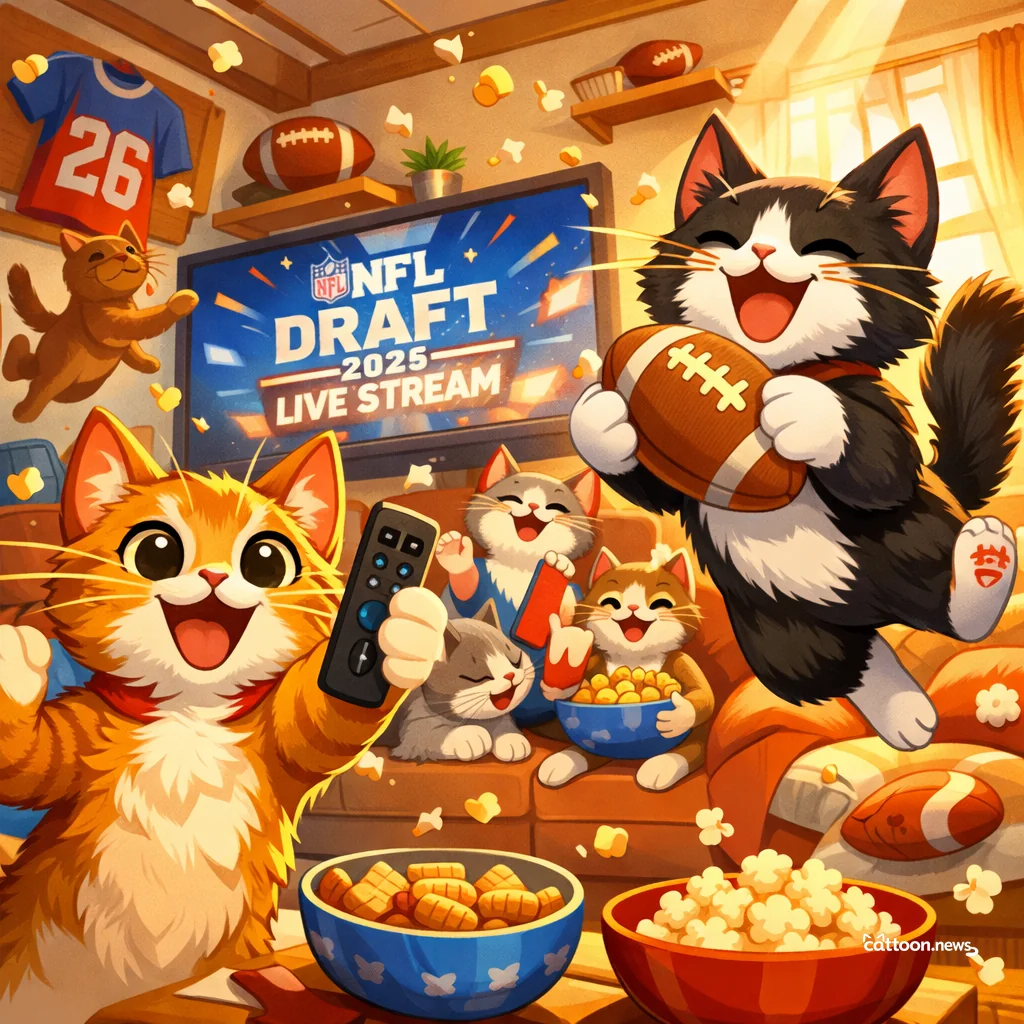 How to Watch the NFL Draft—Cat-Style Fun Awaits! - Cheerful Cat