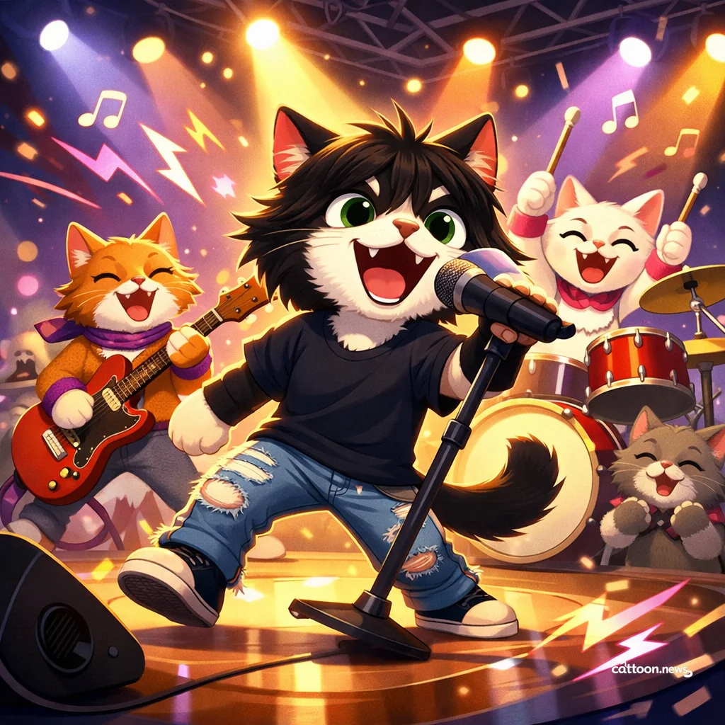 Foo Fighters Pounce onto SNL UK—Cats Tap Their Paws! - Cheerful Cat
