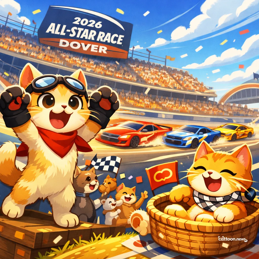 Humans Zoom, Cats Purr: NASCAR’s Wildest Race Yet! - Cheerful Cat