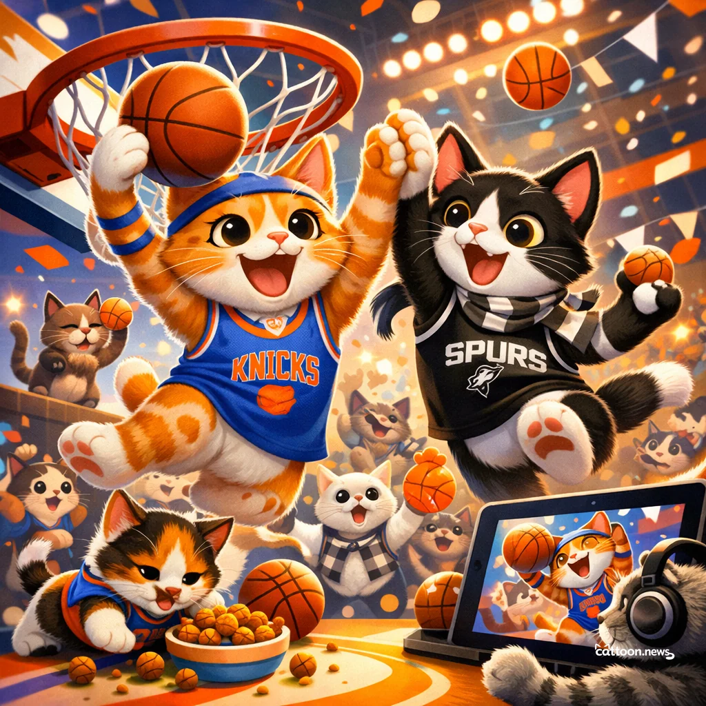 Paws and Play: Stream Knicks vs. Spurs, Feline Style!