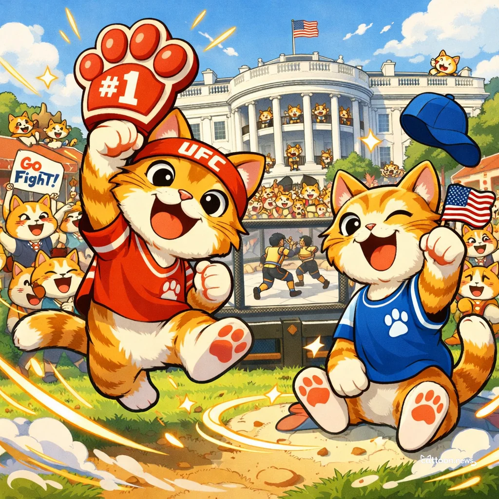 Furry Eyes on UFC: White House Lawn Goes Wild!