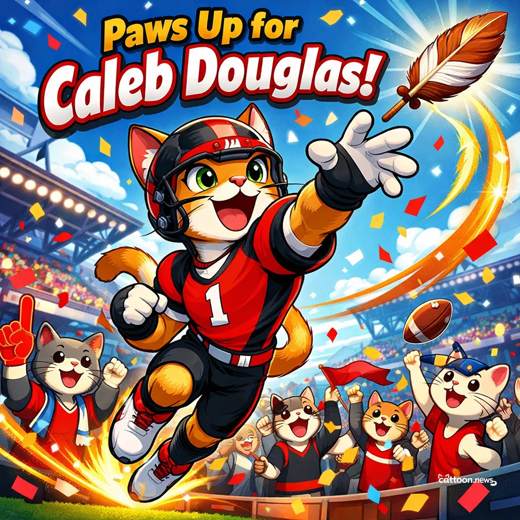Caleb Douglas Zooms Past Expectations—Even Cats Are Watching! - Cheerful Cat