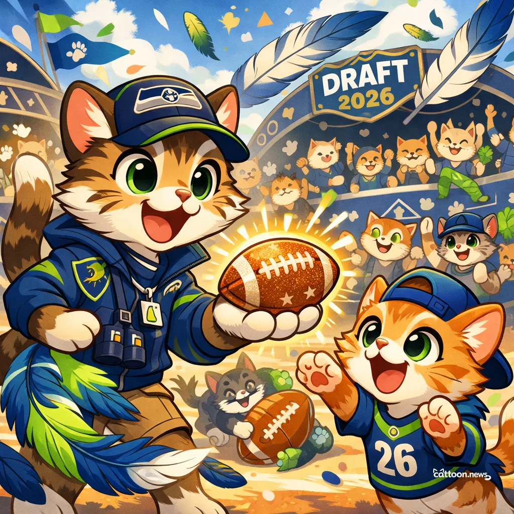Seahawks Scout Like Champions—Curious Cats Watch Closely! - Cheerful Cat