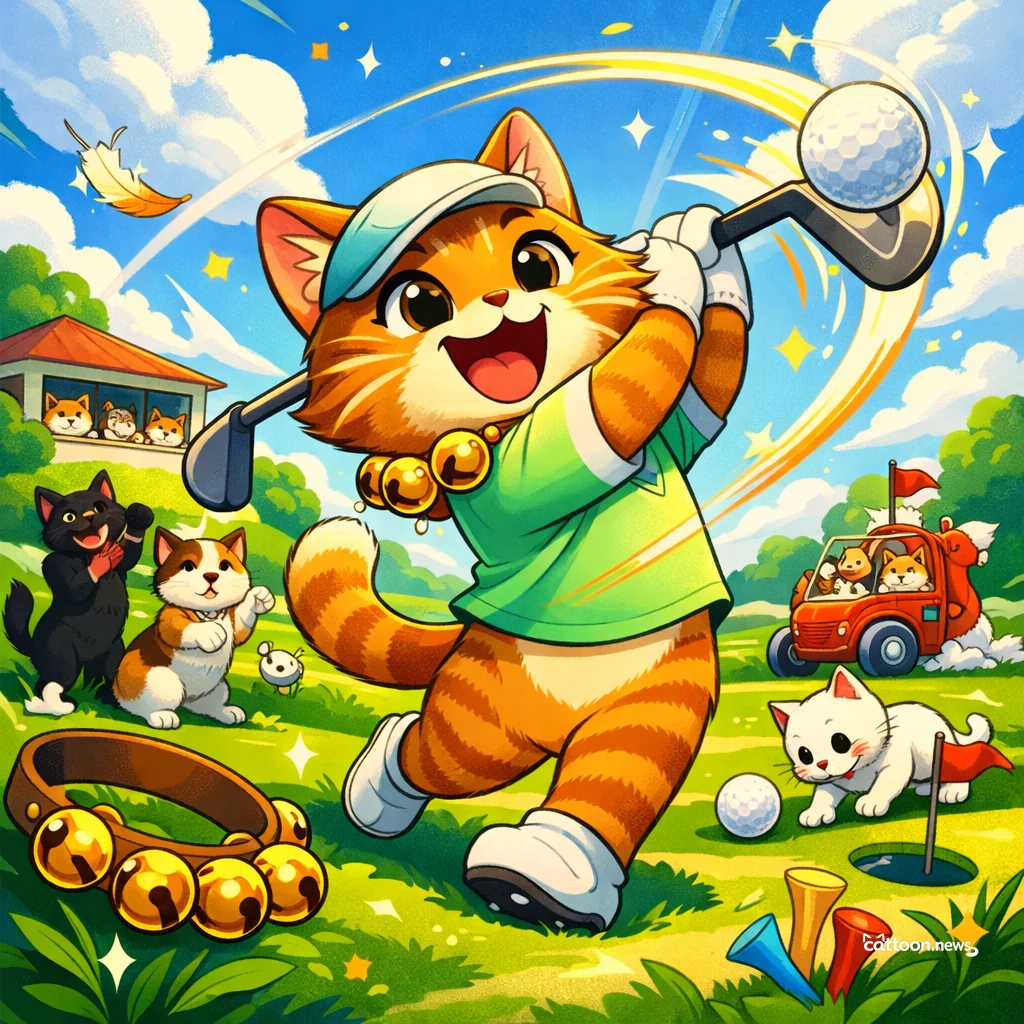 Rory Swings, Humans Cheer—Cats Purr in Approval! - Cheerful Cat