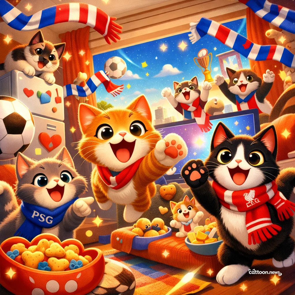 Paws Up! Liverpool vs PSG—Fur Will Fly Tonight - Cheerful Cat