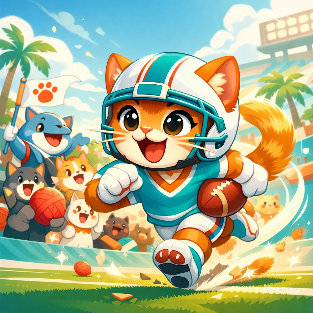 Dolphins Say No Deal—Achane Stays! Purrs All Around - Cheerful Cat