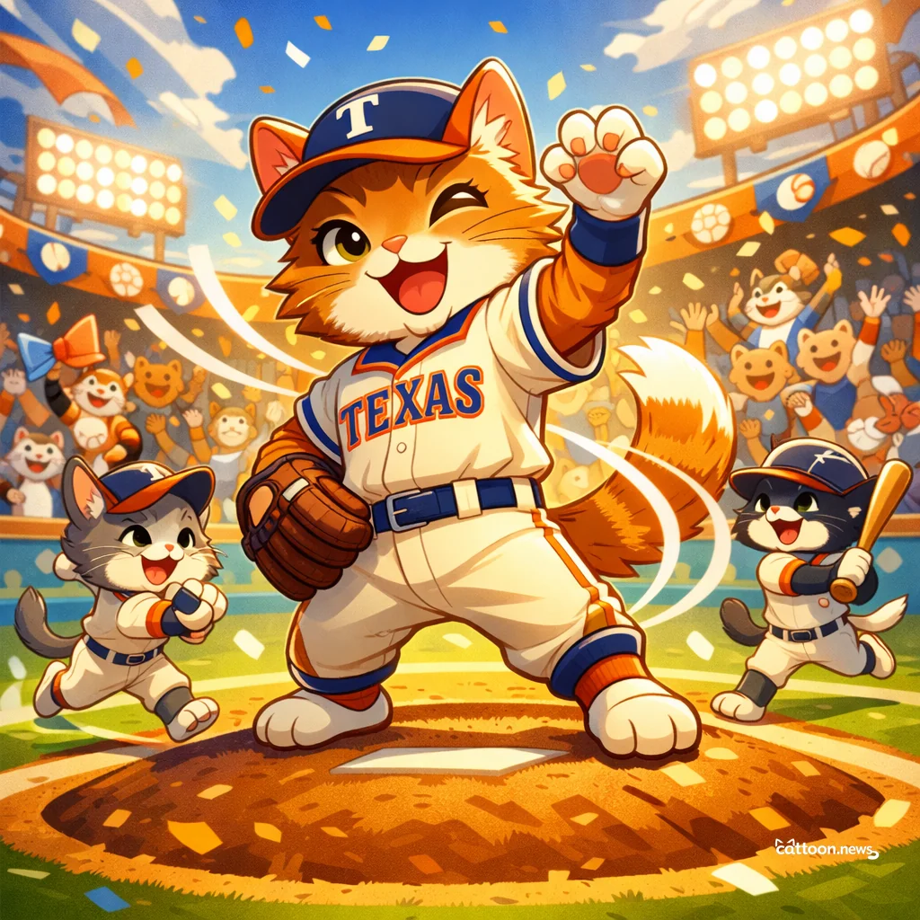 Texas’ Volantis Throws Purrfect Pitch Party—Cats Watch in Awe! - Cheerful Cat