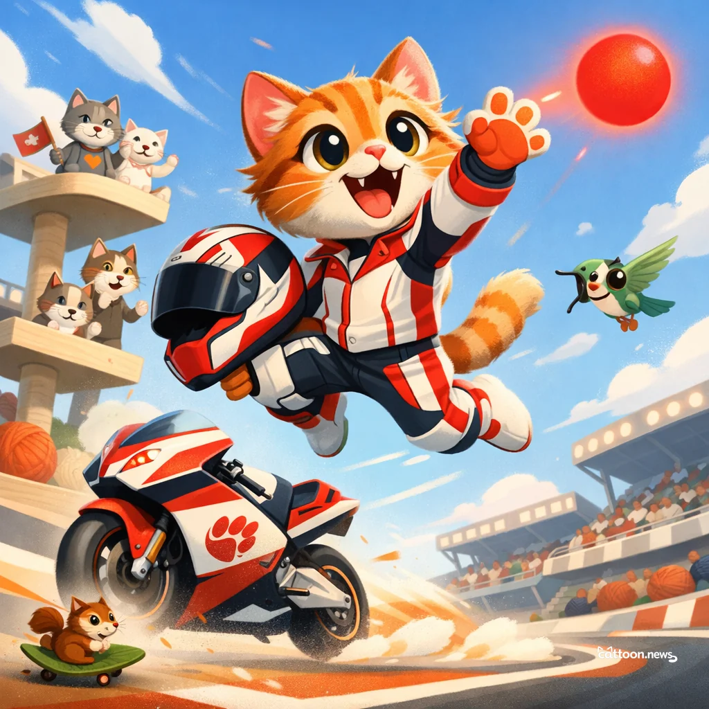 Young Racer Joins Honda—Paws and Fans Buzzing! - Cheerful Cat