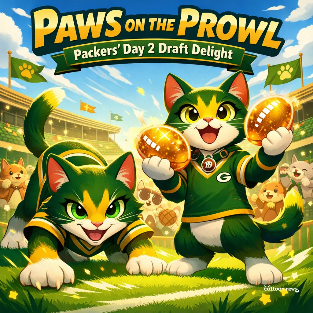 Packers Pounce on Day 2—Tail-Twitching Excitement! - Cheerful Cat