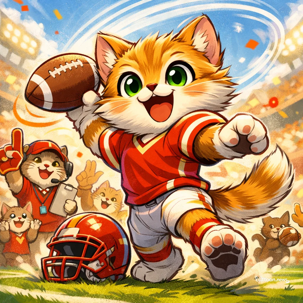 Chiefs’ New QB: Cats Watch Nussmeier Climb! - Cheerful Cat