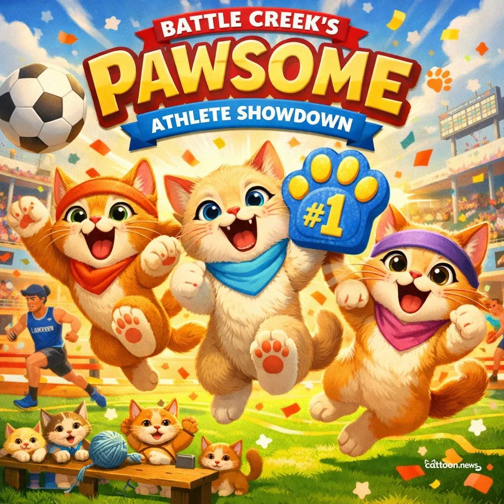 Who’s the Fastest Human? Cats Paw-sitively Intrigued! - Cheerful Cat