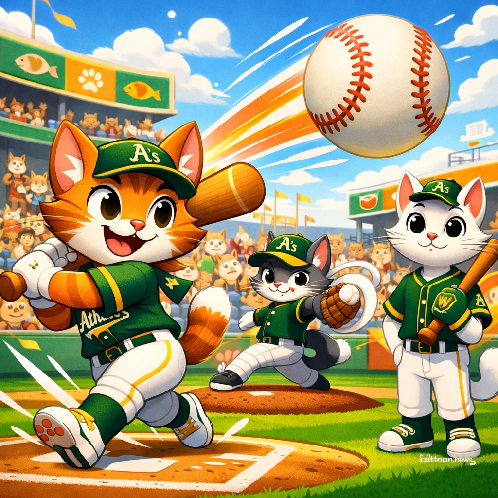 Home Runs and Walks! Cats Purr at A’s Big Night - Cheerful Cat
