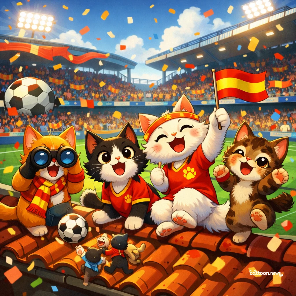 Spain’s Big Game Purr-fectly Set—Cats Will Be Watching! - Cheerful Cat