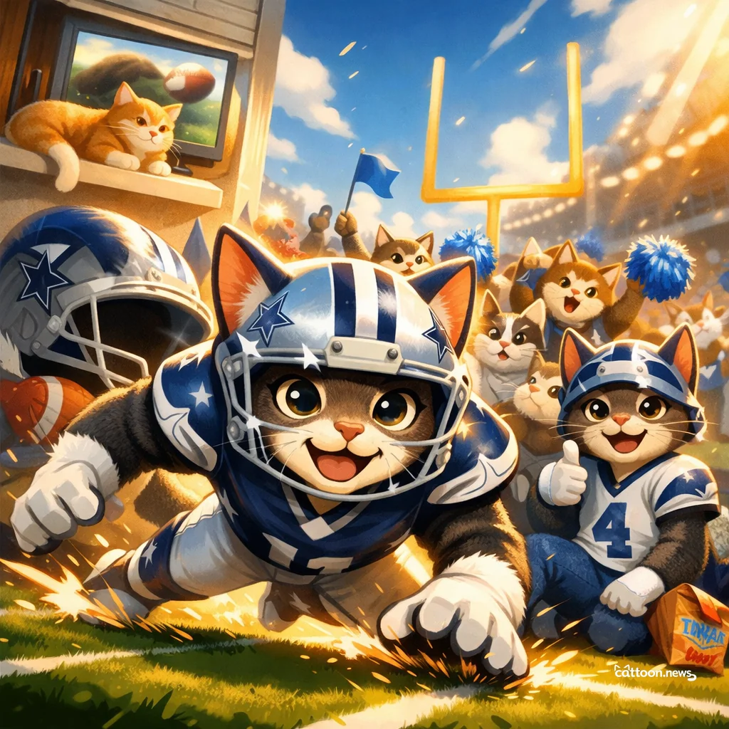 Cowboys’ New Star? Caleb Downs Impresses—Even This Cat’s Watching! - Cheerful Cat