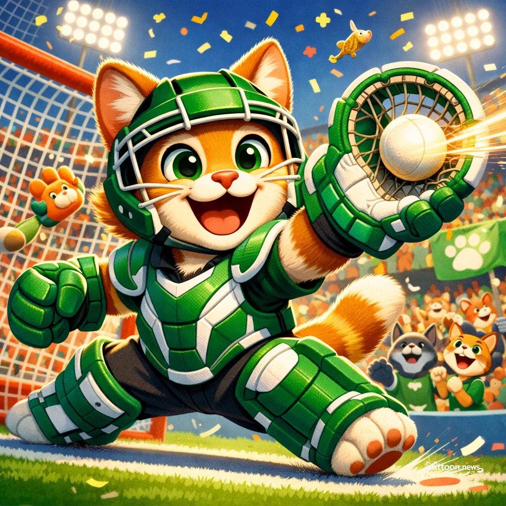 Goalies Can Be Heroes Too! Whiskers Approve - Cheerful Cat