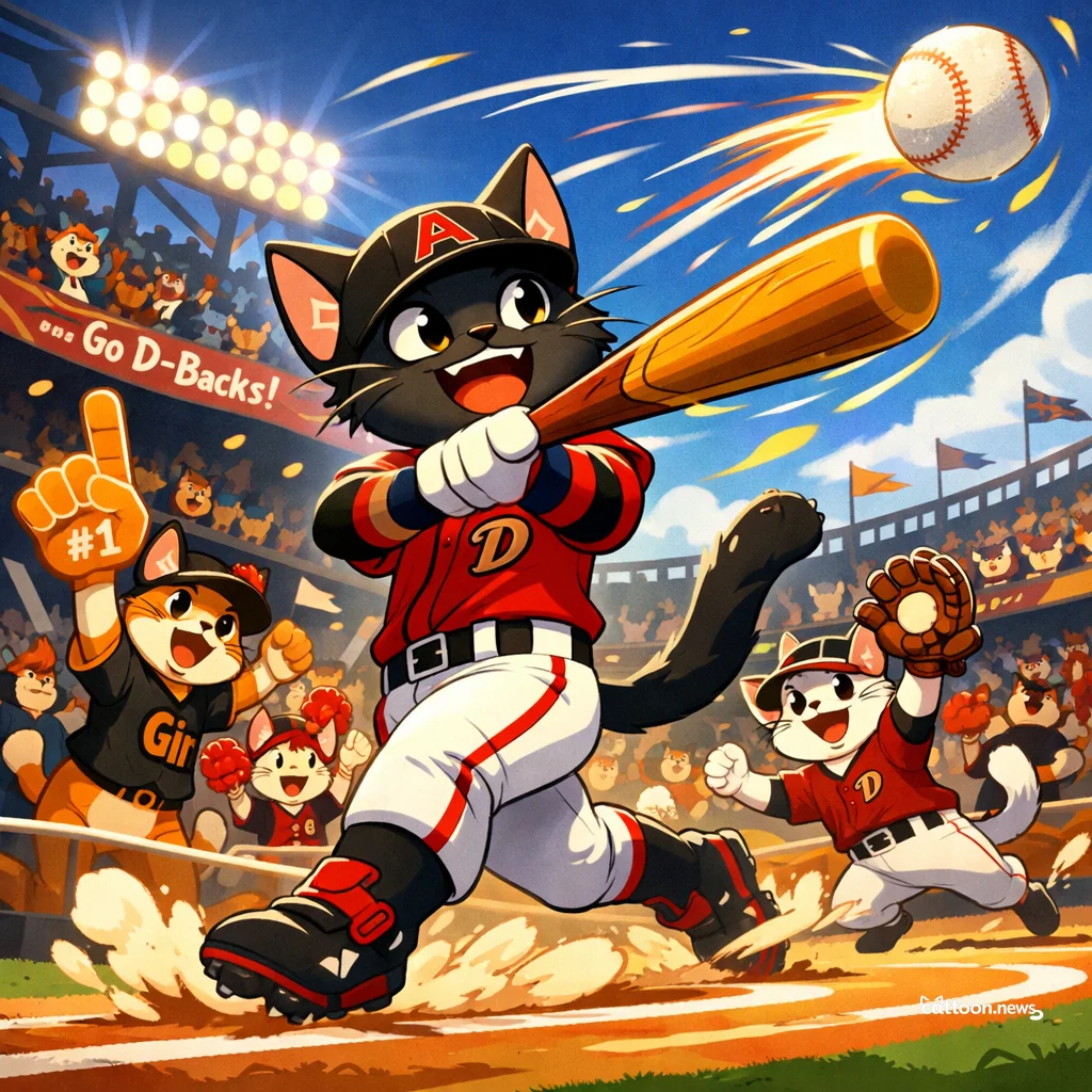 Ketel Marte’s Purr-fect Swing Sends Diamondbacks Fans Wild! - Cheerful Cat