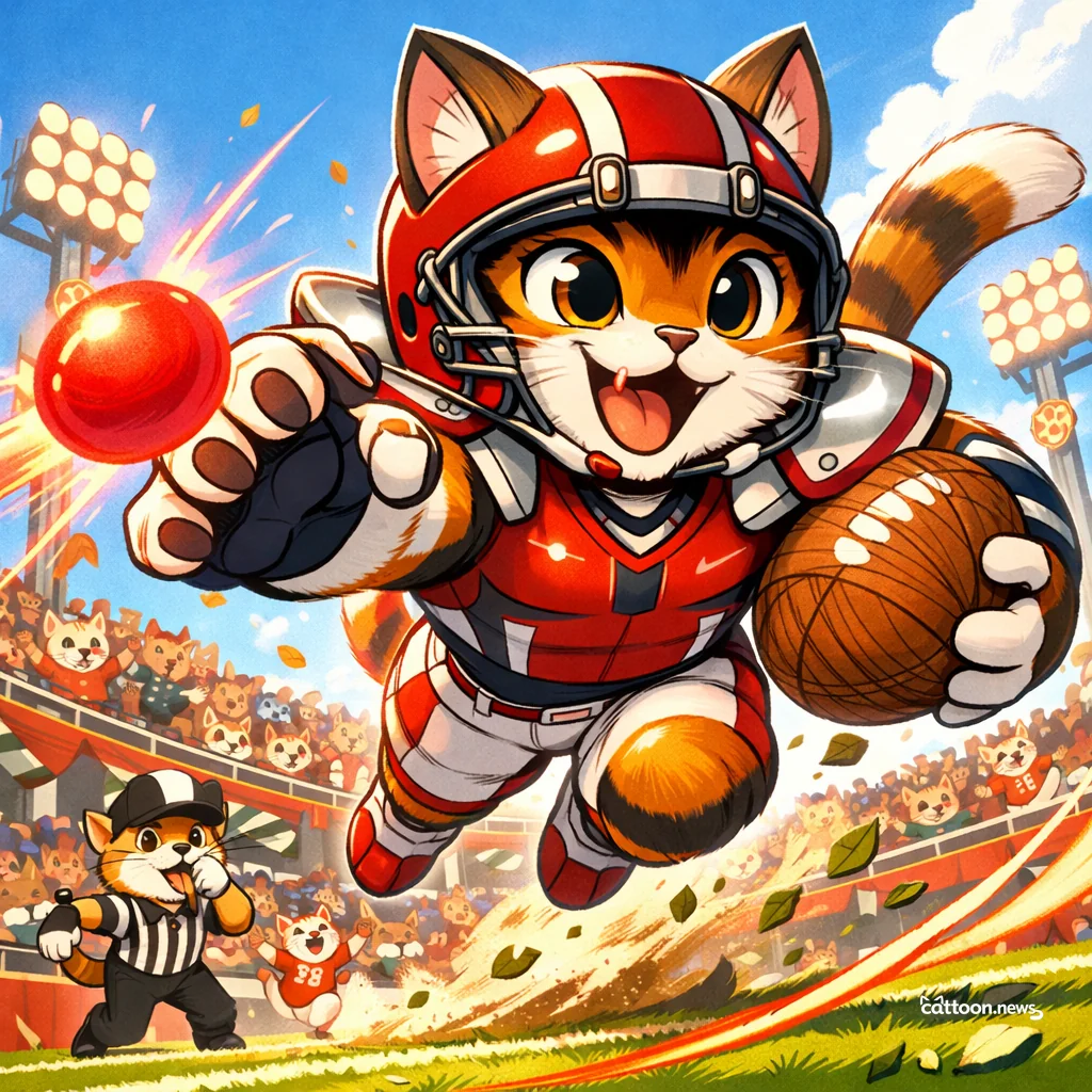 Rookie Bain Jr. Blitzes NFL—Cats Purr in Approval - Cheerful Cat