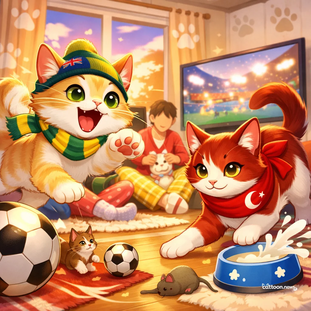 Sunrise Soccer Showdown: Cats Paws for Australia vs Turkey!