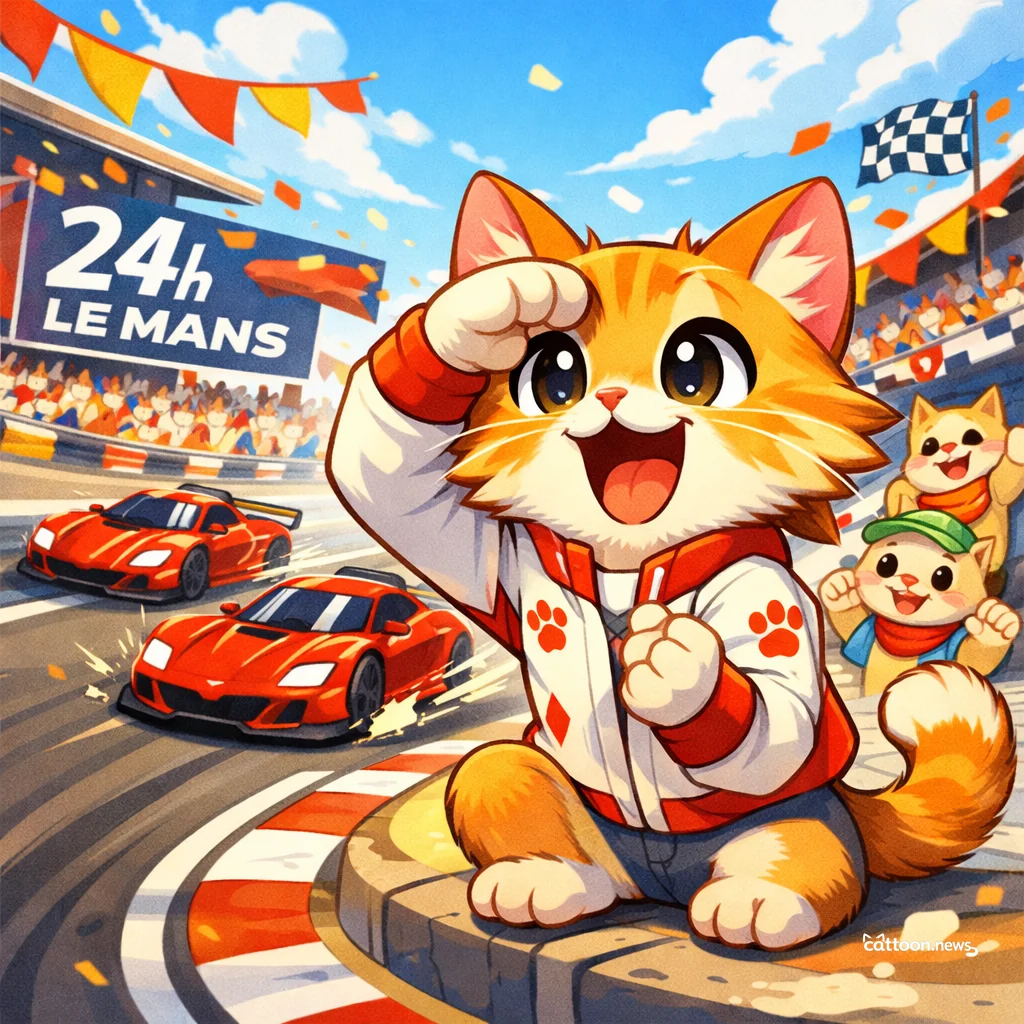 Le Mans Zooms Back—Cats Pawsitively Mesmerized! - Cheerful Cat