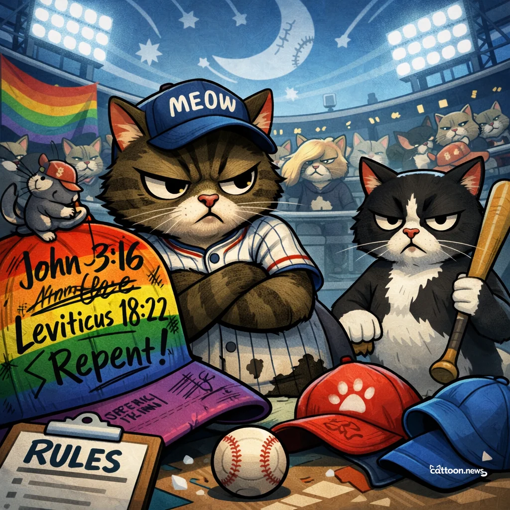 MLB Fusses Over Caps. Cats Still Don’t Care. - Grumpy Cat