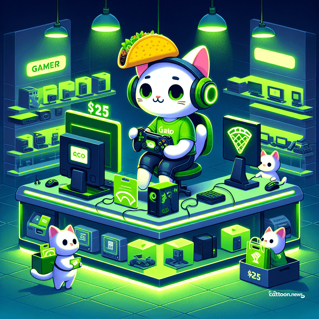 Meow-zers! Snatch a Taco Bell Treat with Gaming Gear Today! - Cheerful Cat