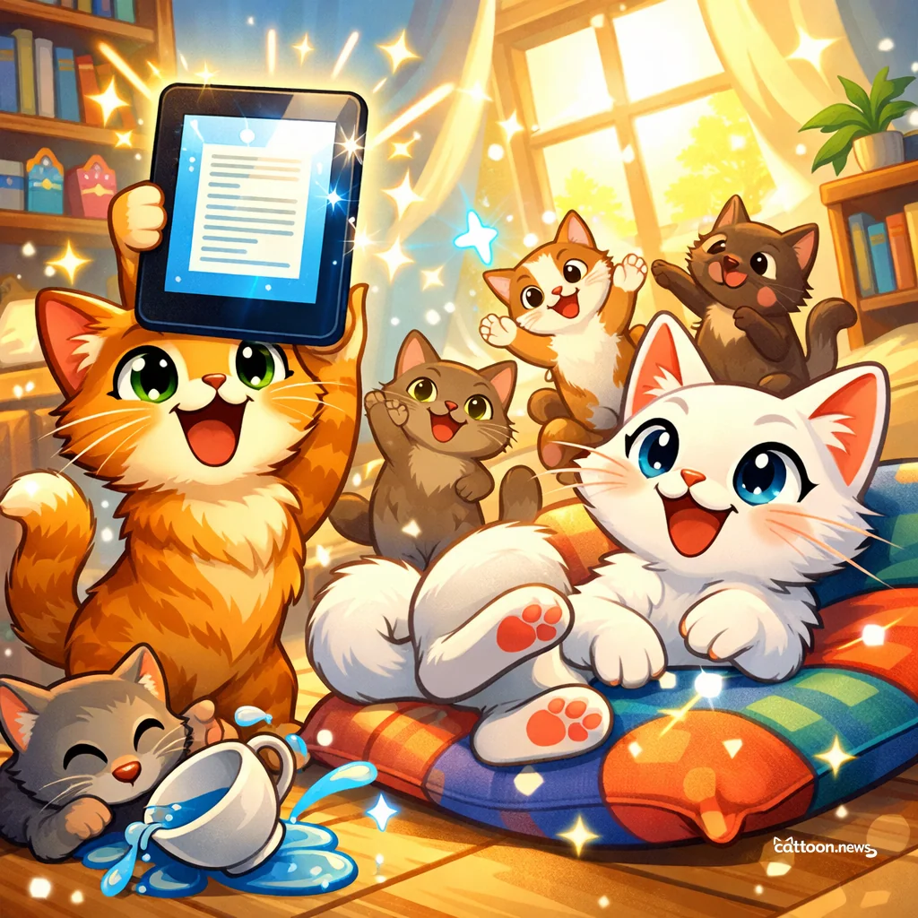 Paws Up! Kindle Deal Even Humans Can’t Resist - Cheerful Cat