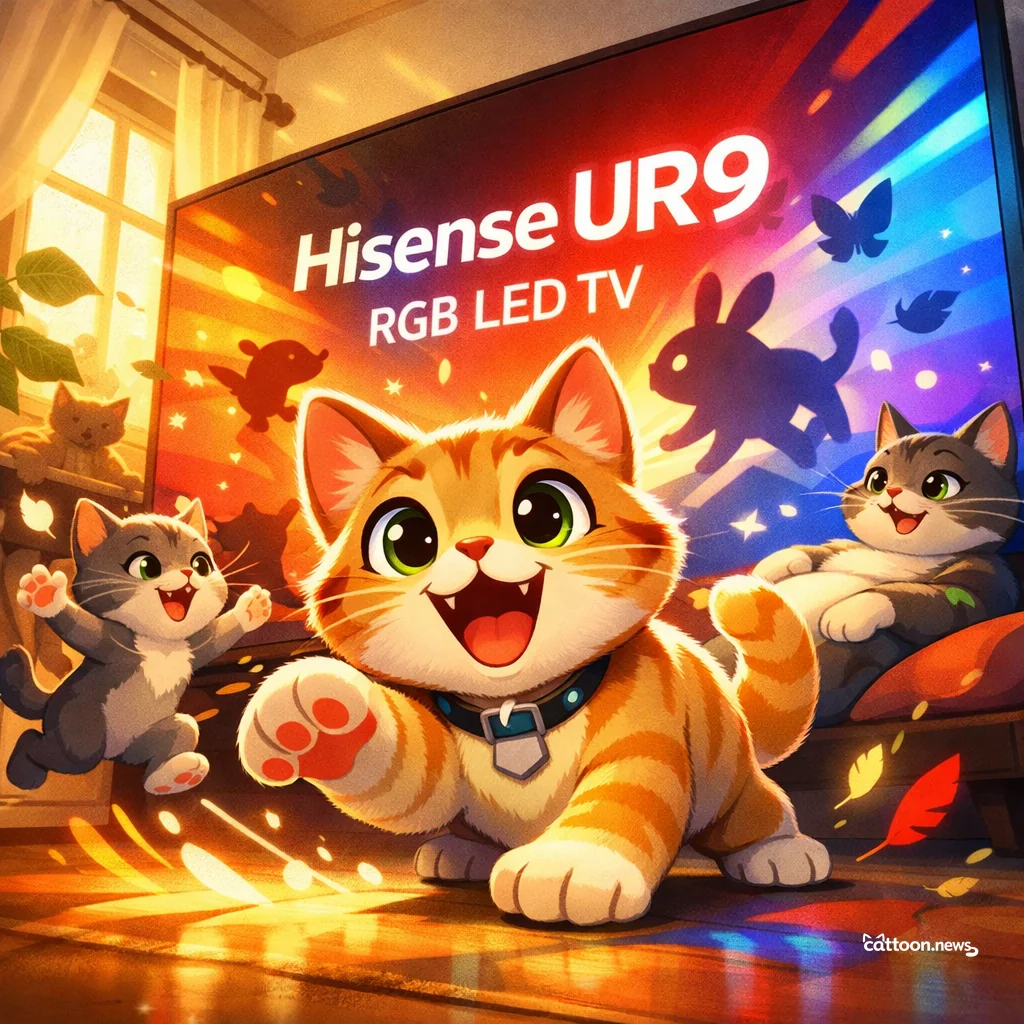Hisense UR9 Dazzles—Cats Can’t Look Away! - Cheerful Cat