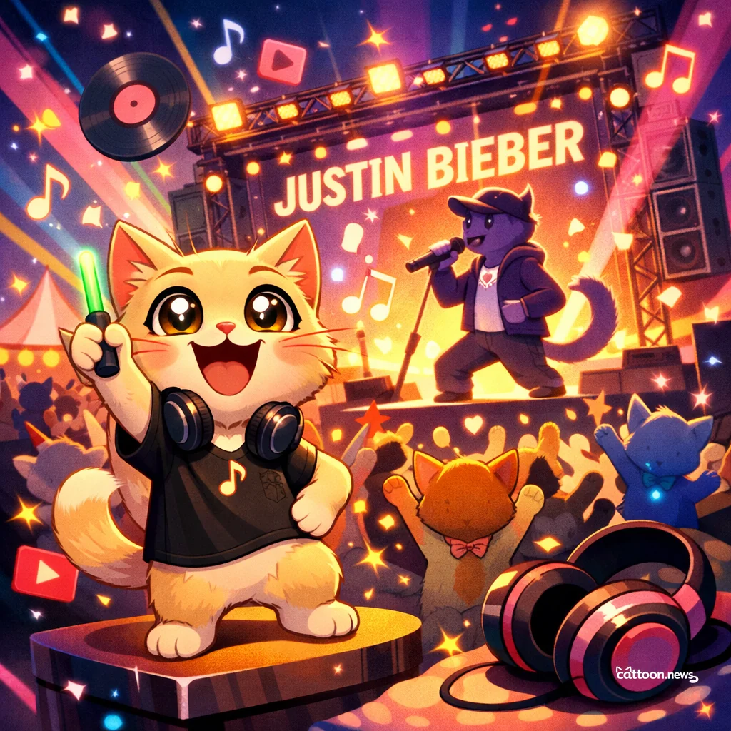 Bieber’s Coachella Groove: Purrs Over Drama! - Cheerful Cat